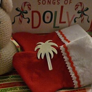 Tropical Palm Tree Brooch - Cream